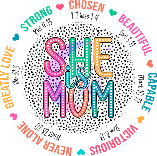 Mother's Day - she is mom colorful circle
