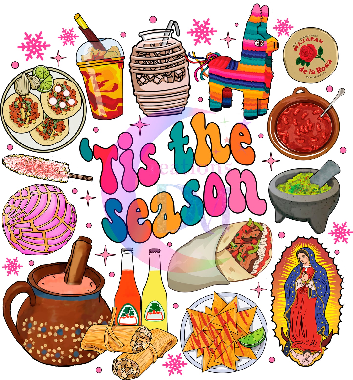 Christmas DTF - tis the season Mexican theme