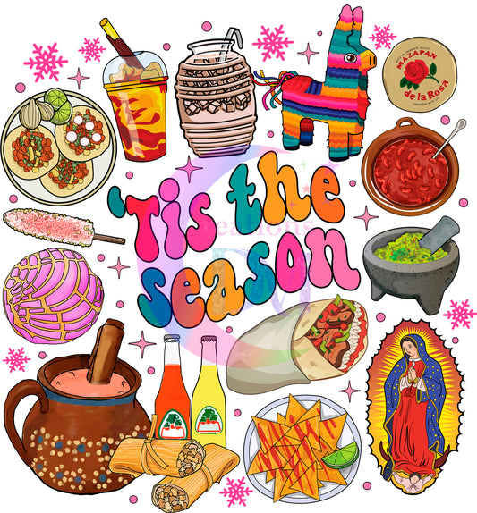 Christmas DTF - tis the season Mexican theme