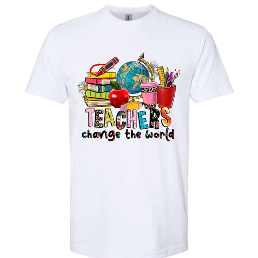 Teachers Change the World - Colorful - School - Dtf