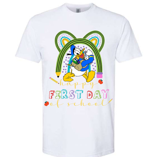 Happy First Day of School - Donald Duck - Dtf