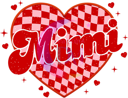 valentines heart " mimi " DTF