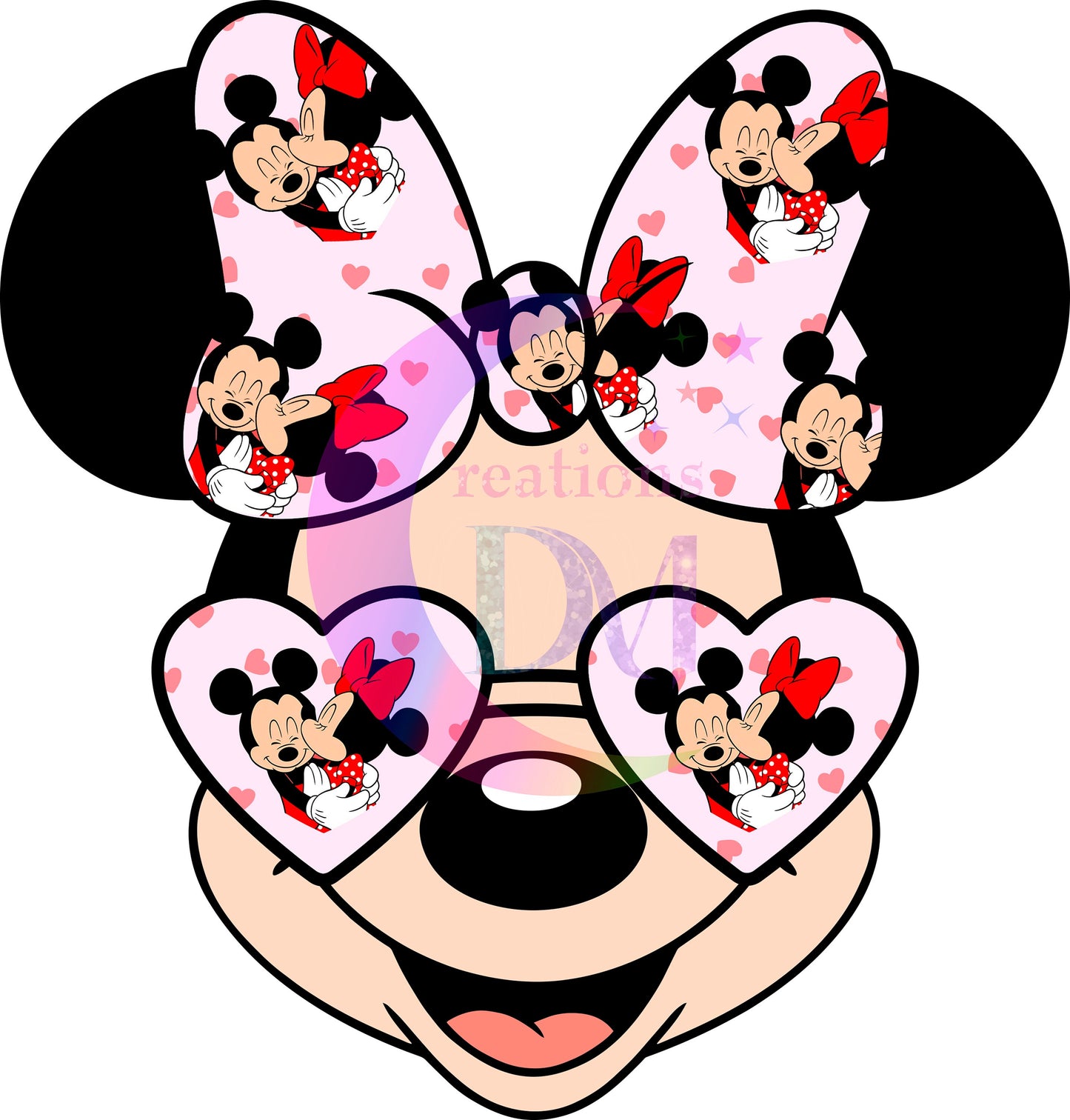 valentines disney Minnie head DTF 1