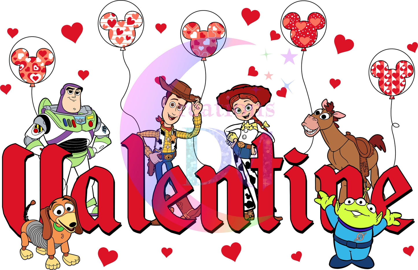 valentines disney DTF 18
