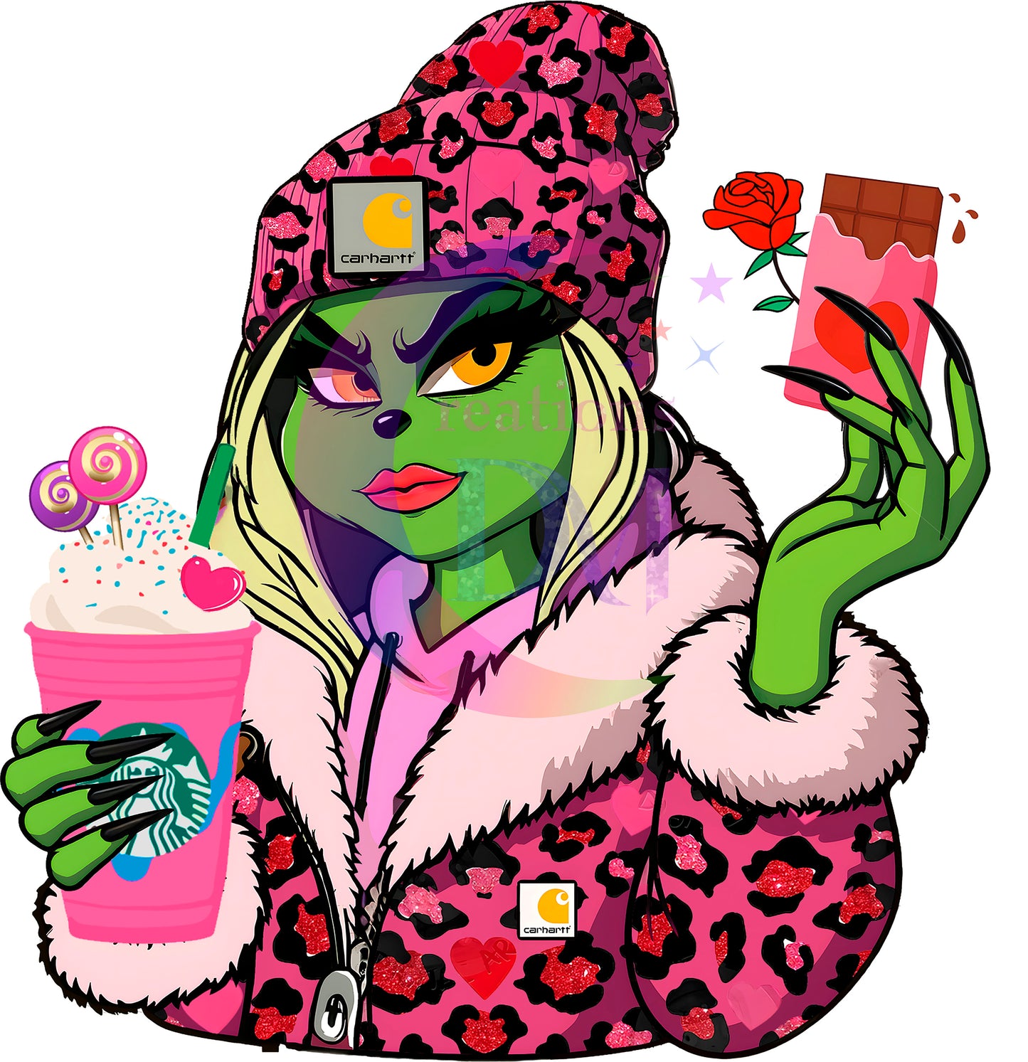 grinch valentines DTF 3