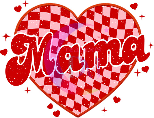 valentines heart " mama " DTF