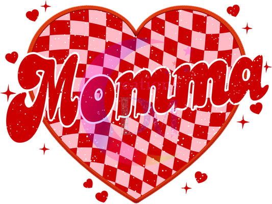 valentines heart " momma " DTF