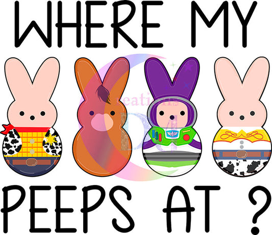 Easter peeps movie characters DTF 1