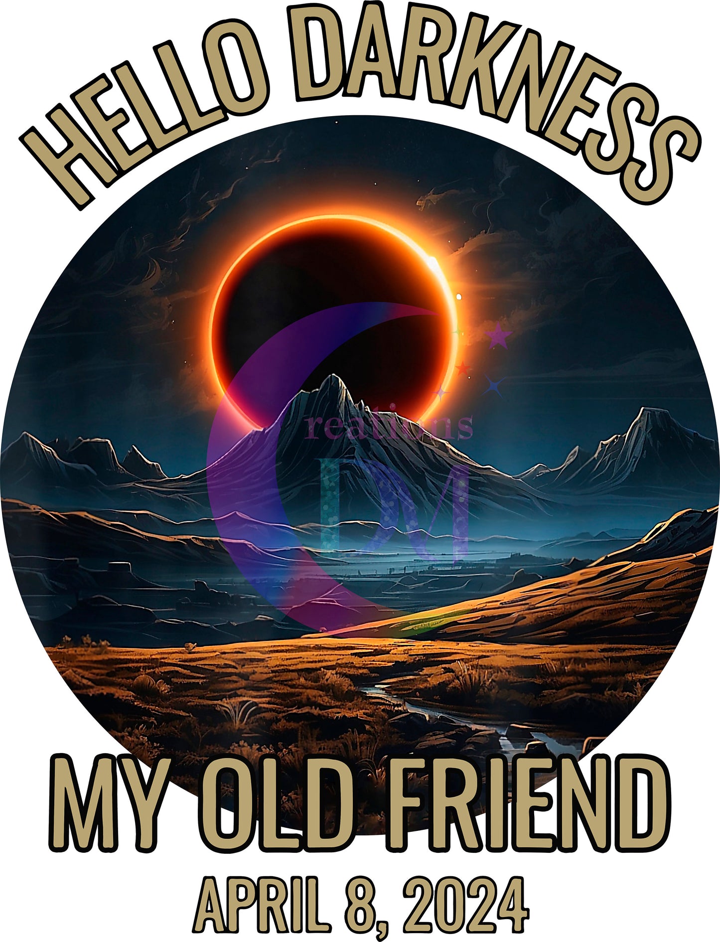 Solar Eclipse DTF *Hello Darkness