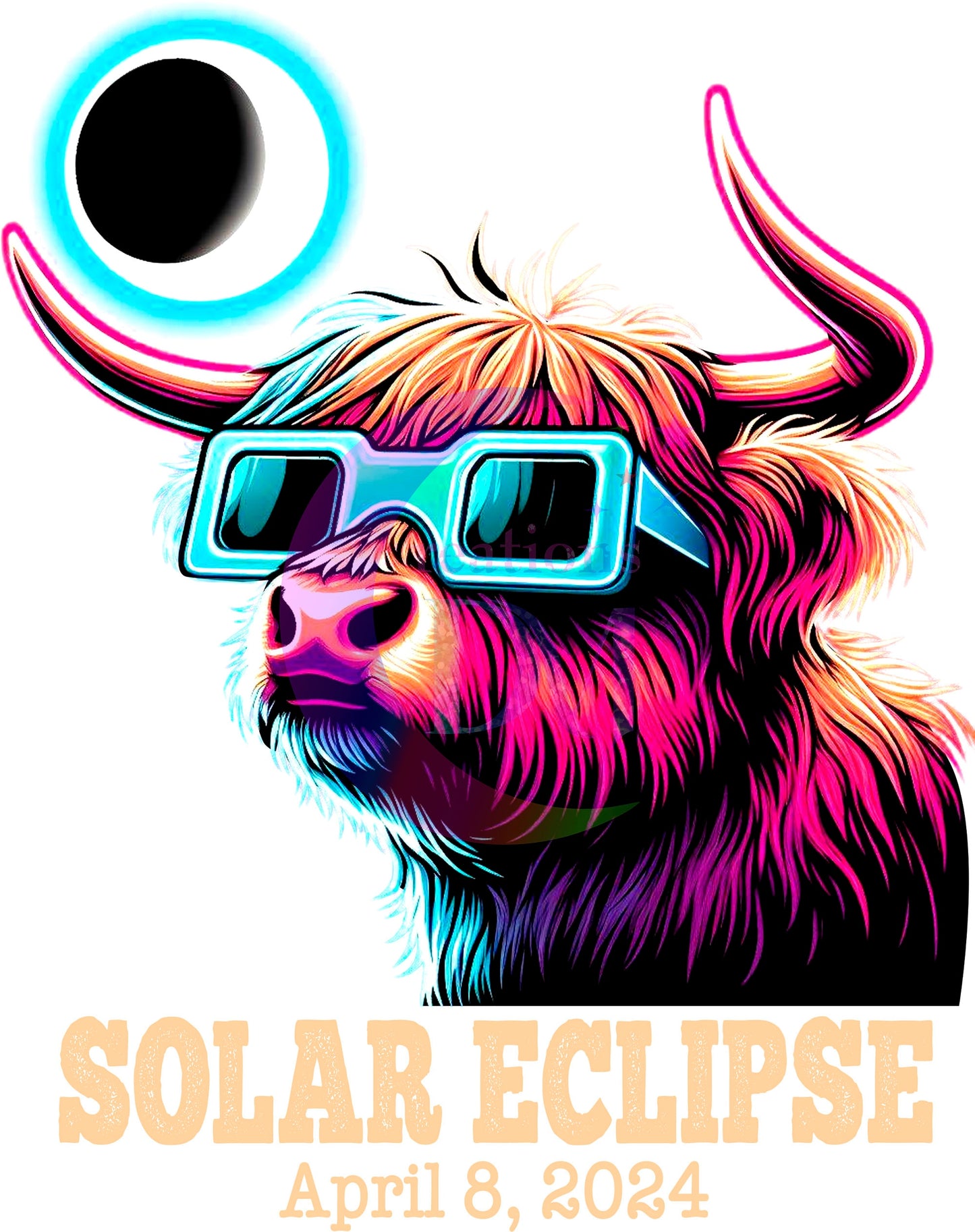 Solar Eclipse DTF *highland cow .2