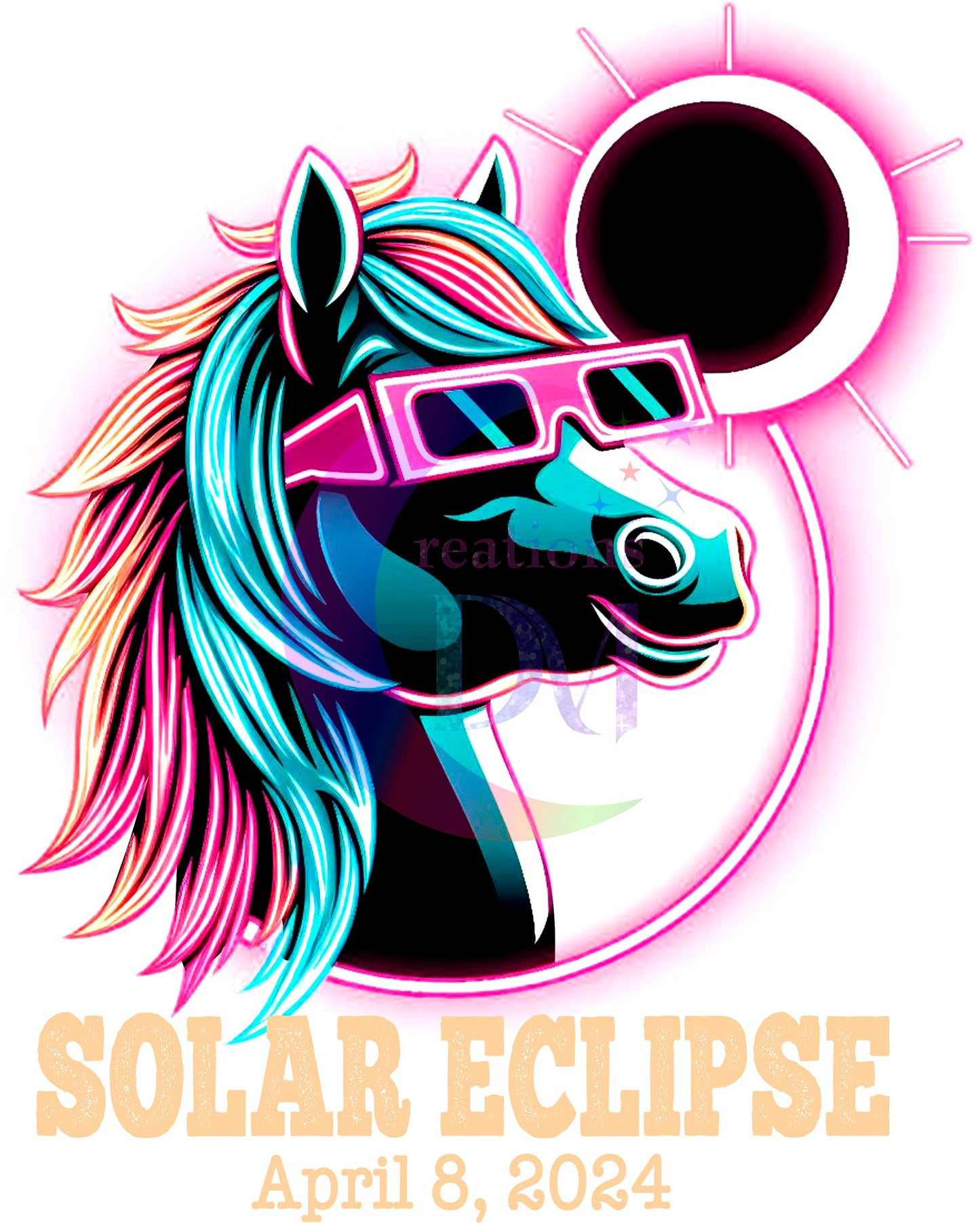 Solar Eclipse DTF *Horse Neon