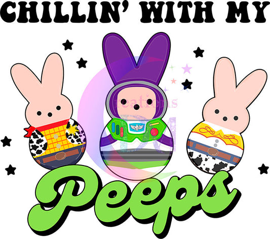 Easter peeps movie characters DTF 2