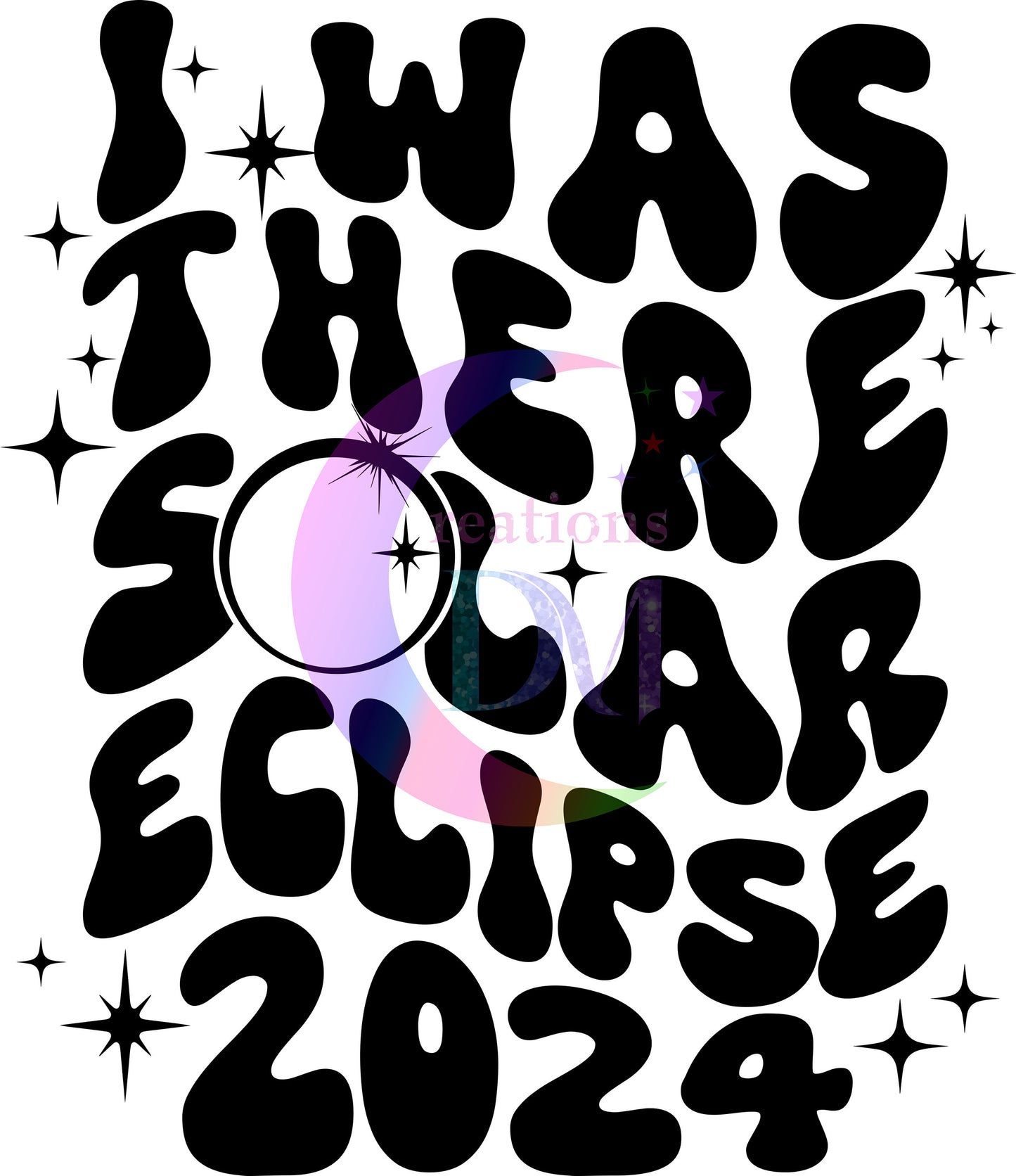 Solar Eclipse DTF *I was there wavy black