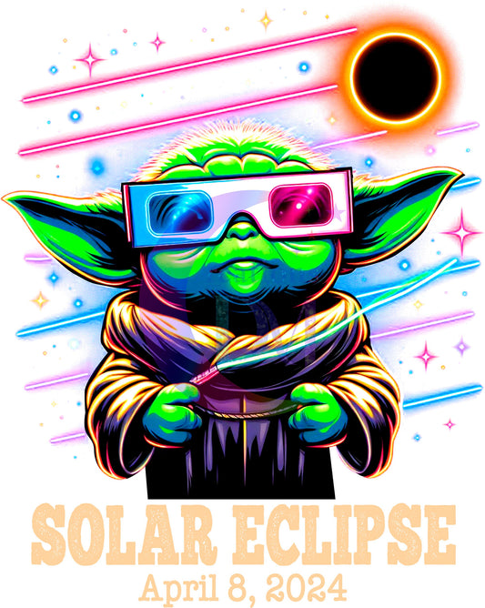 Solar Eclipse DTF *Baby Yoda 3D glases