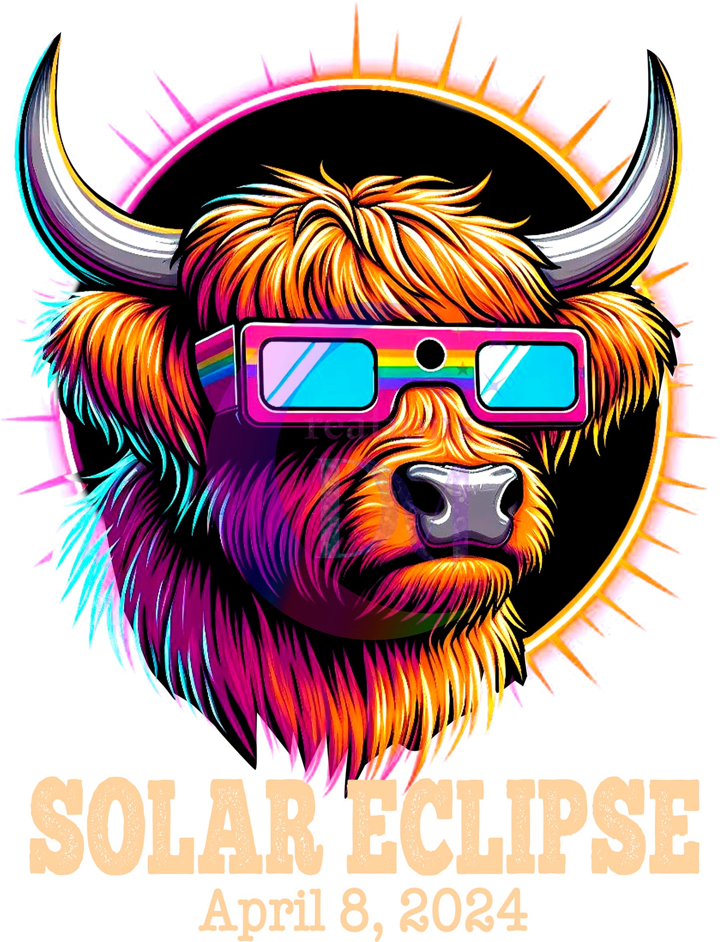 Solar Eclipse DTF *highland cow .1