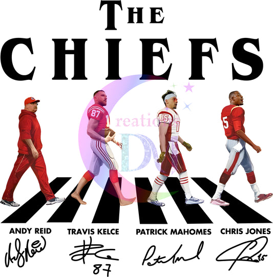 kansas chiefs football -  the chiefs football players with black letters