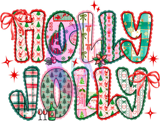 Christmas DTF - holly jolly