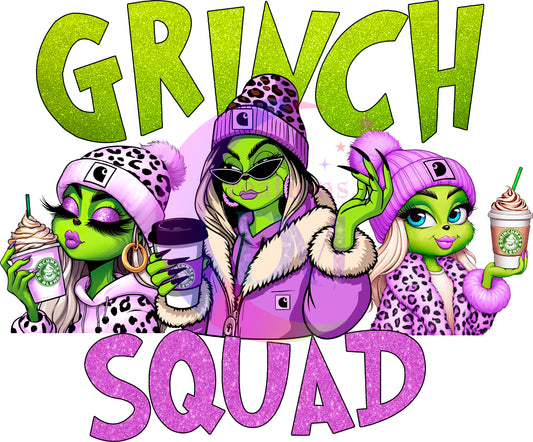 Christmas DTF - grinch - grinch squad purple