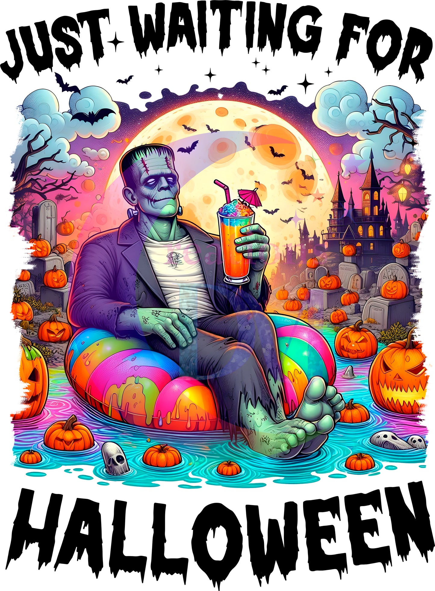 halloween DTF - just waiting for halloween - Frankenstein