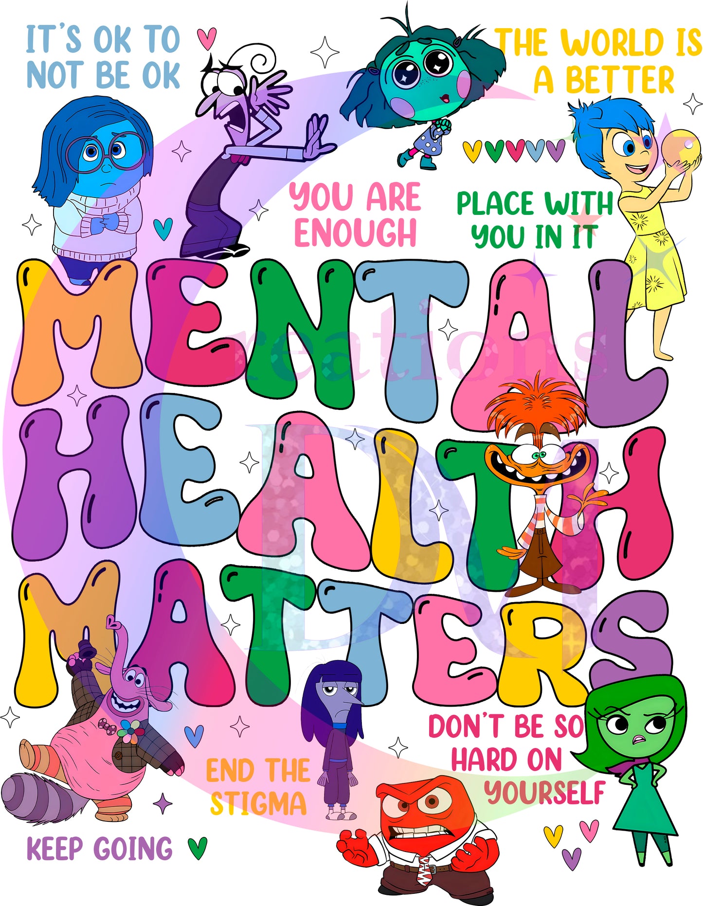 inside out DTF - mental health matters emotions