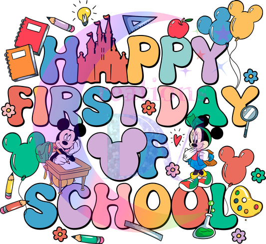 back to school DTF - happy first day of school Disney 4