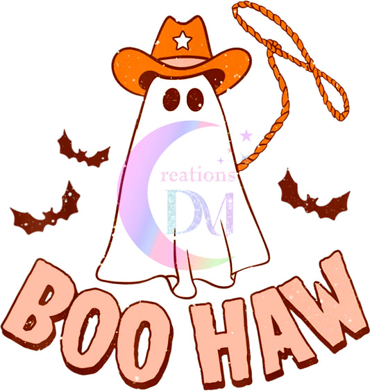 halloween DTF - boo-haw ghost - bats and orange sombrero