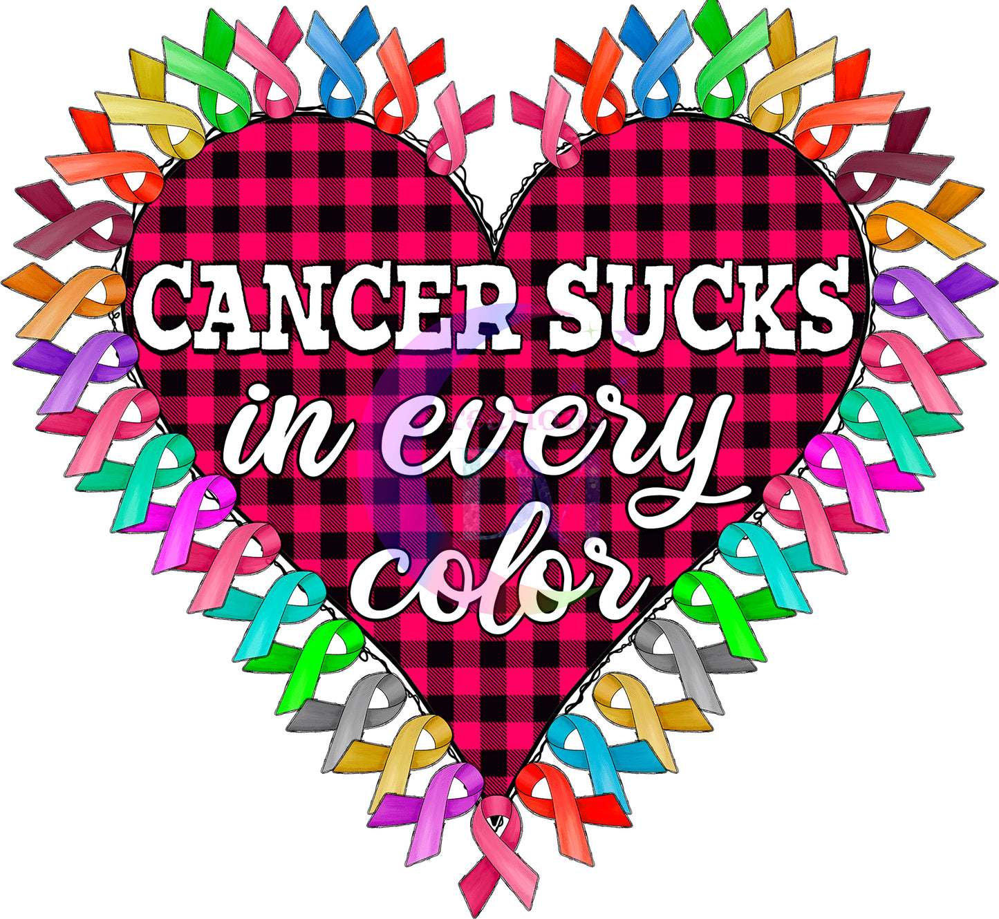 breast cancer awareness month - cancer sucks in every color