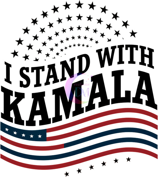 2024 Election - I stand with kamala usa flag