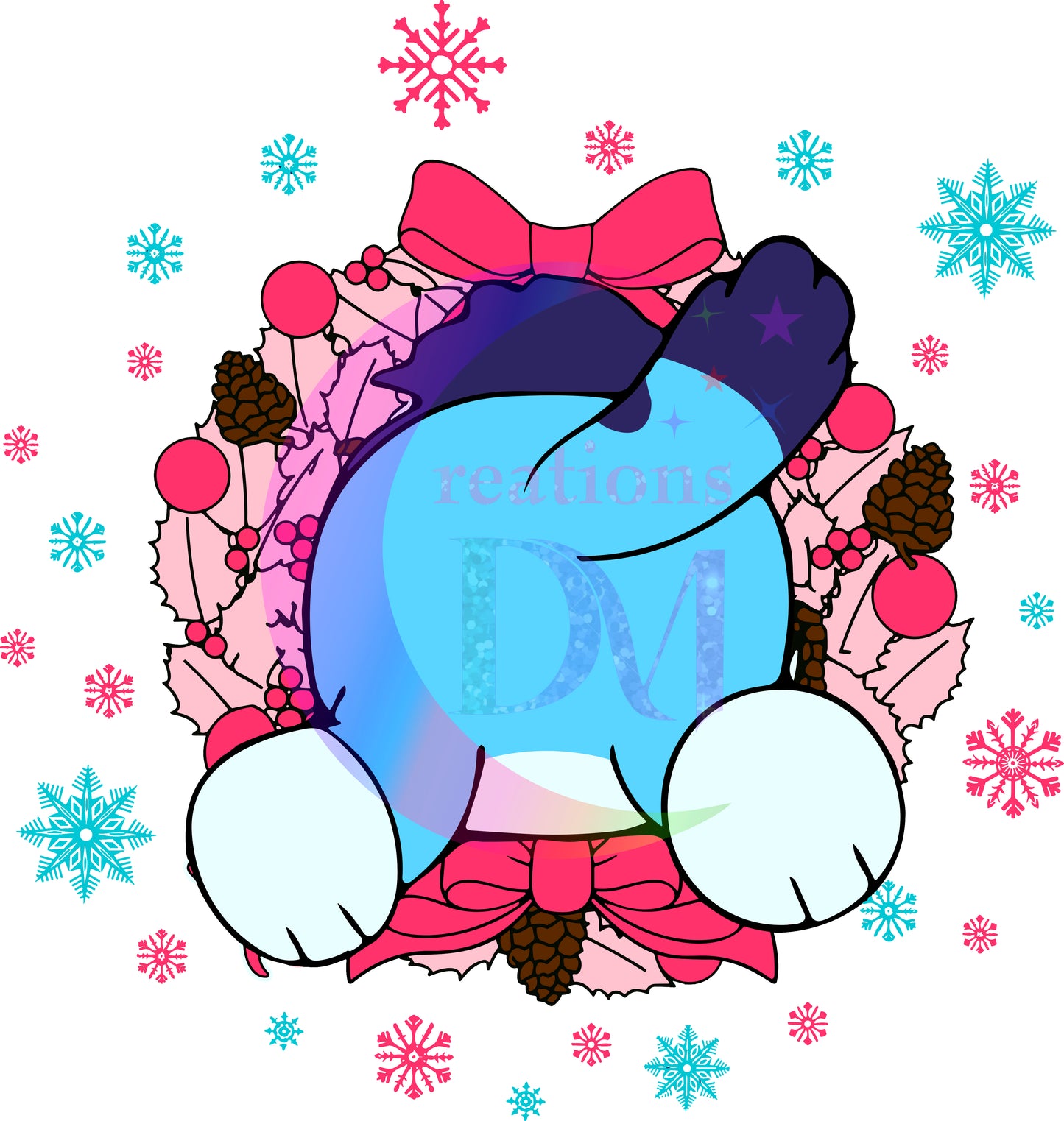 Christmas DTF - bluey - ( bluey ) wreath