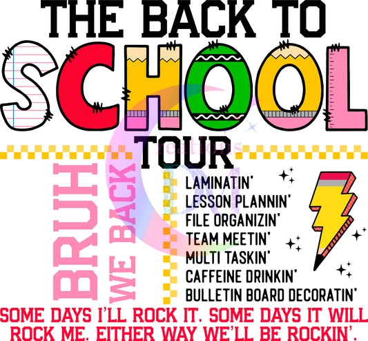 back to school DTF - THE BACK TO SCHOOL TOUR