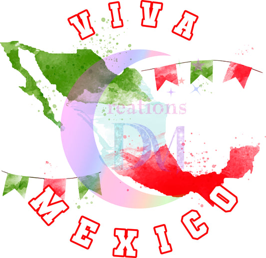 Independence Day - Mexico - viva mexico map