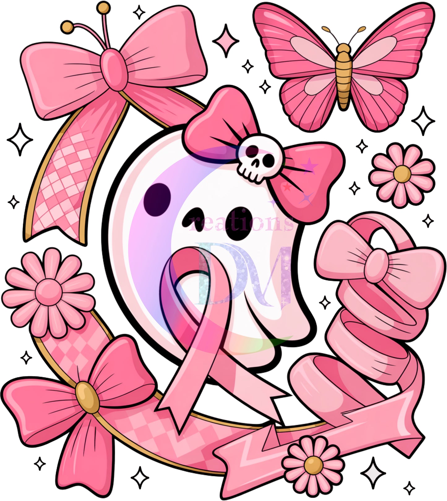 breast cancer awareness month - boo, butterfly,bows