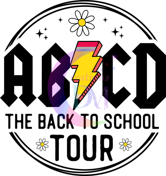 back to school DTF - THE BACK TO SCHOOL TOUR circle