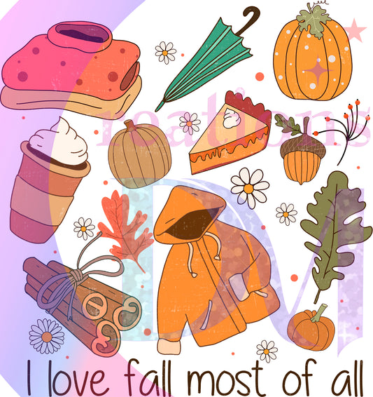 Fall DTF - I love fall most of all