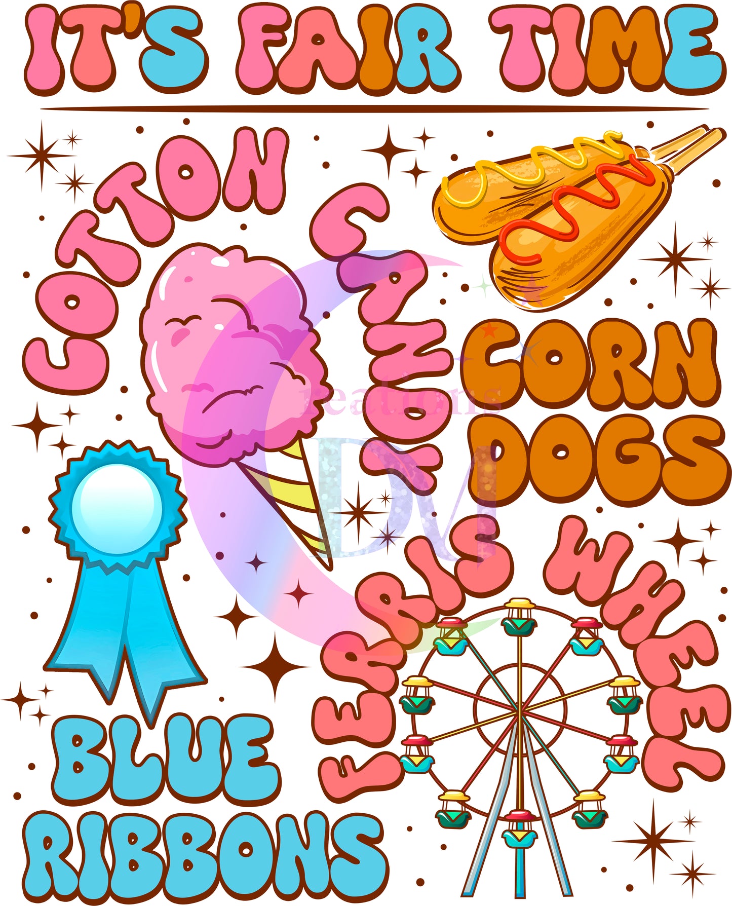 State fair of texas- its fair time retro blue ribbon