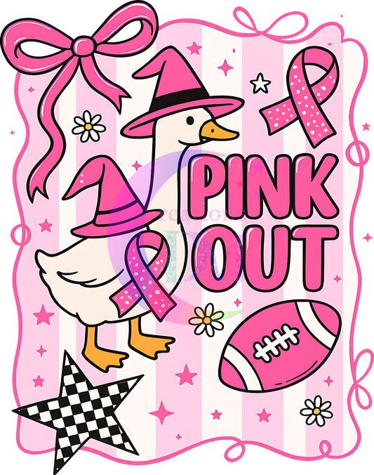 breast cancer awareness month - pink out ducks