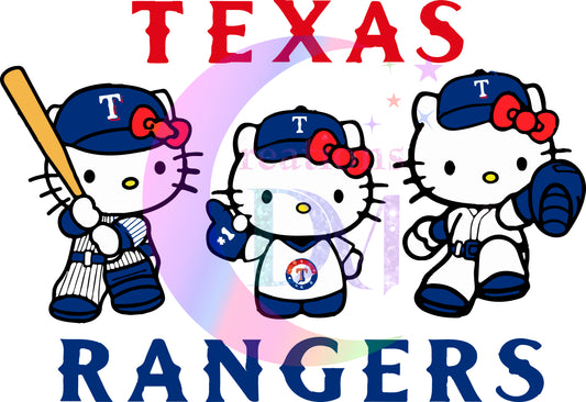 Texas rangers - 3 hello kitty baseball players