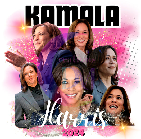 2024 Election - kamala Harris pink background