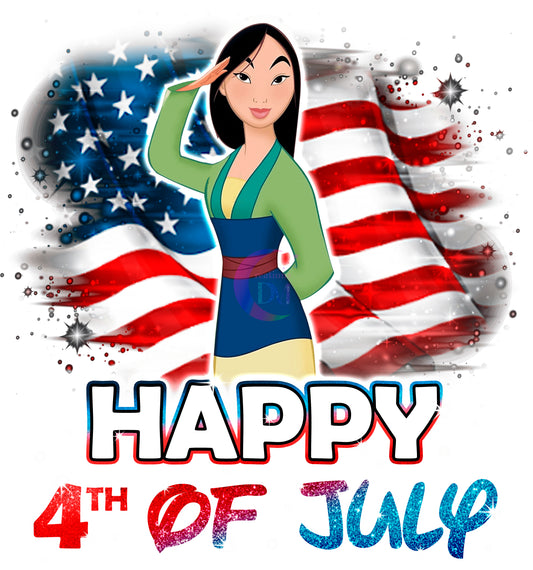 Fourth of July DTF - happy 4th Mulan