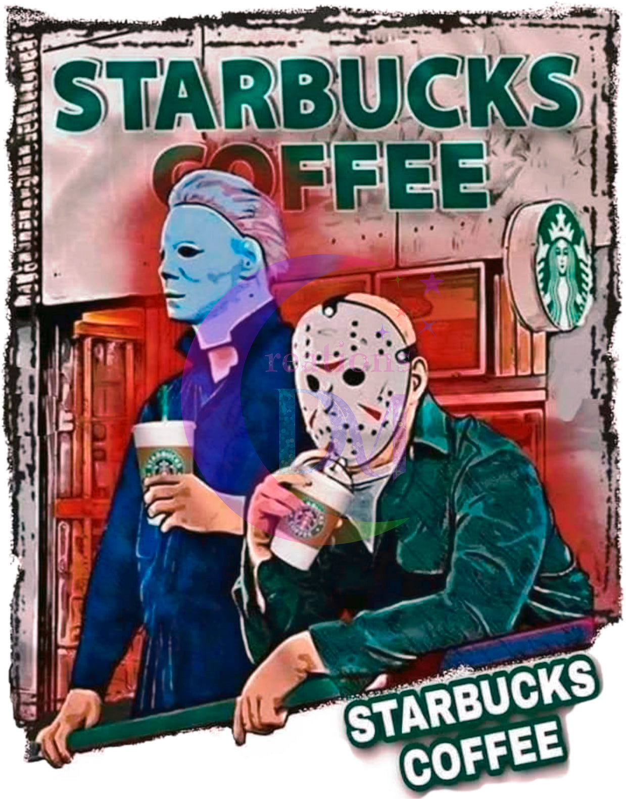 halloween DTF - Starbucks  horror friends