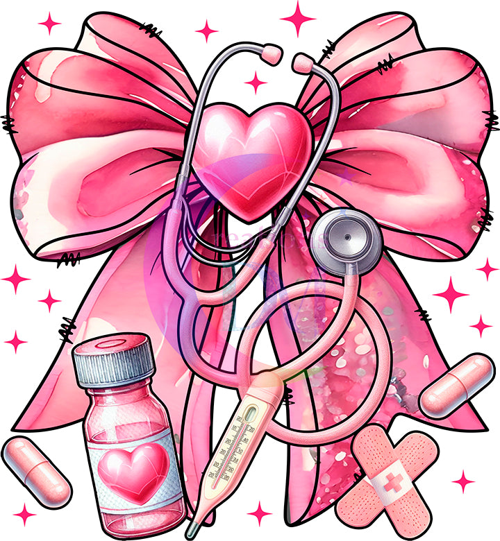 NURSE - pink bow nurse