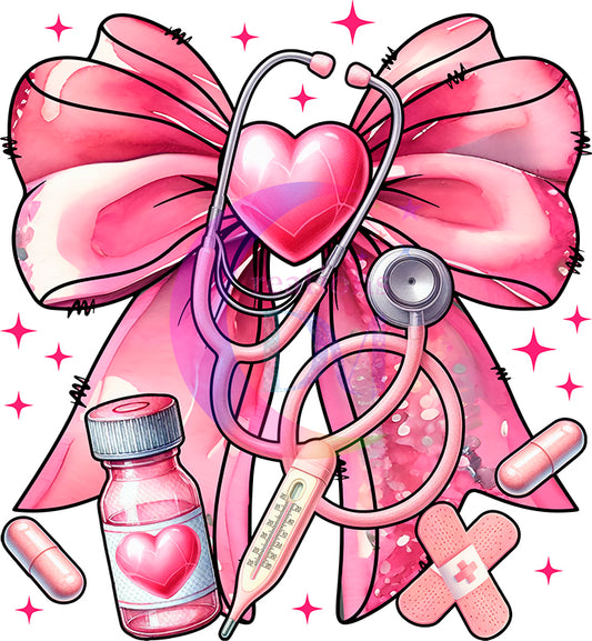NURSE - pink bow nurse