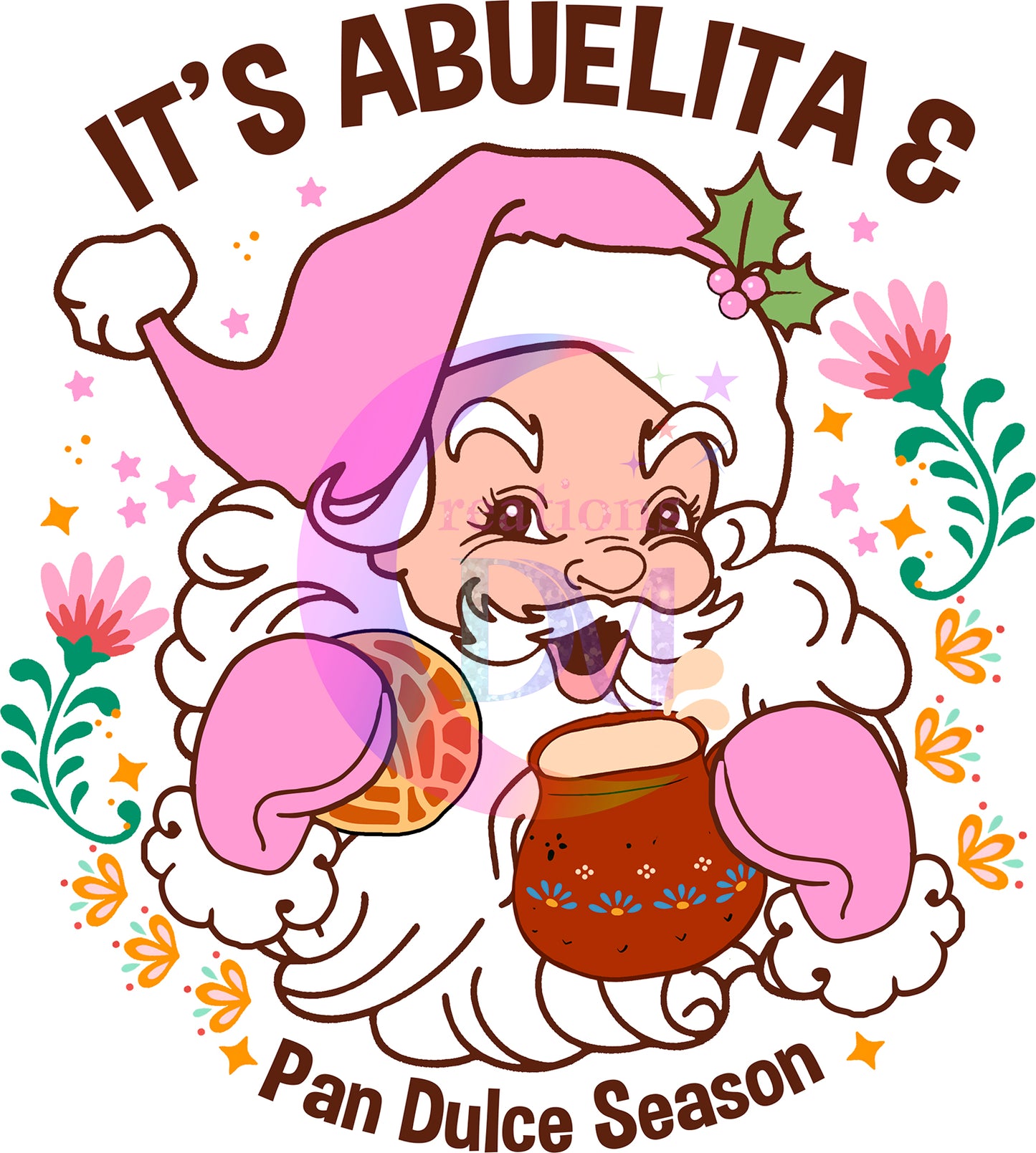 Christmas DTF - its abuelita and pan dulce season santa