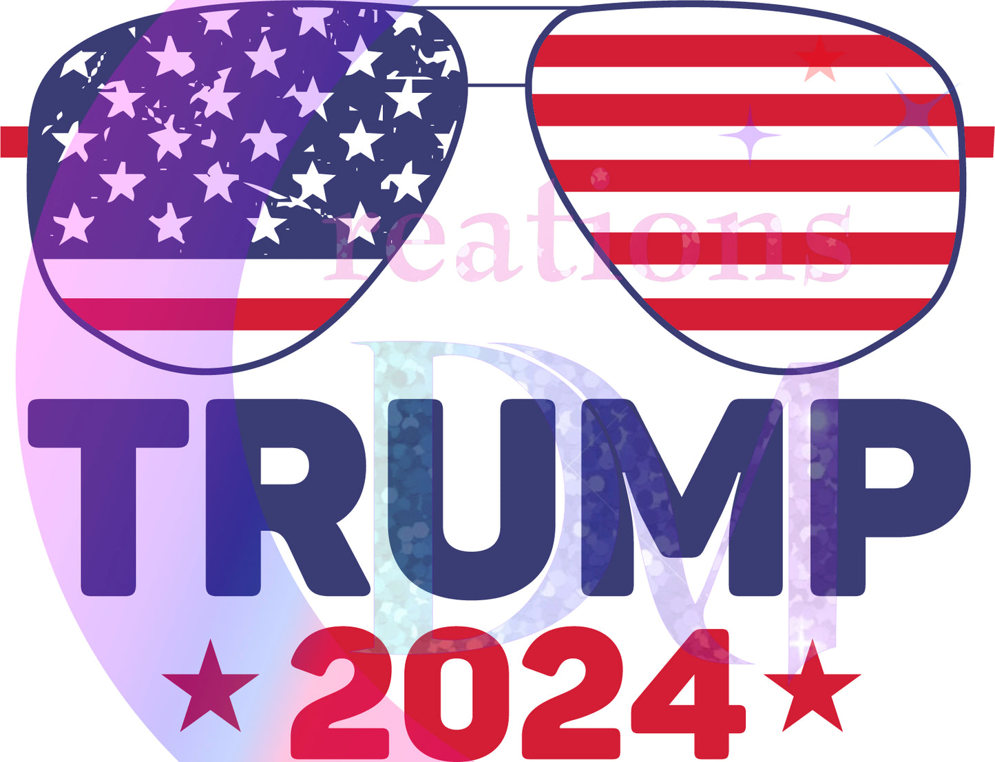 2024 Election - trump American flag glasses