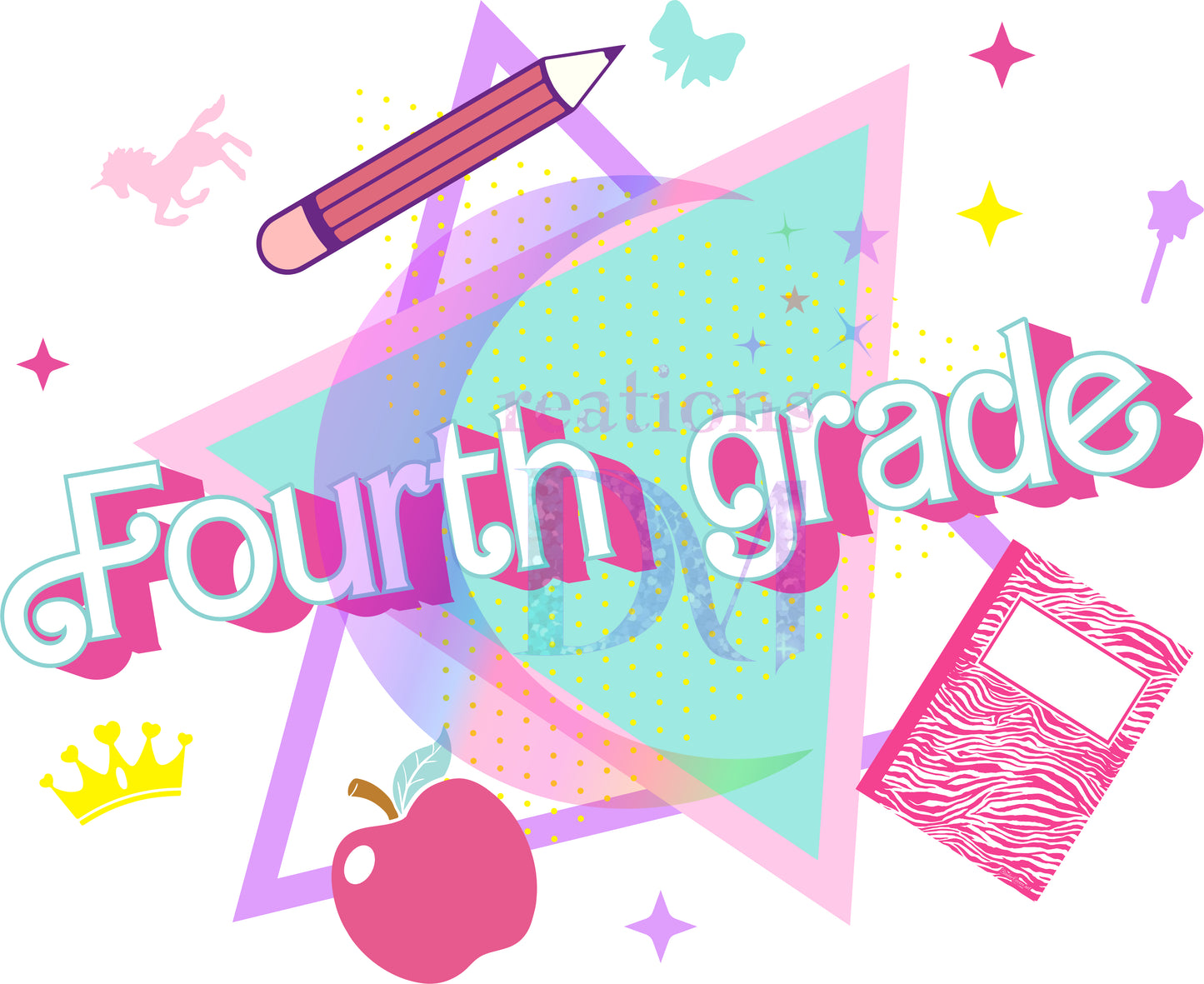 back to school DTF -  fourth grade triangle