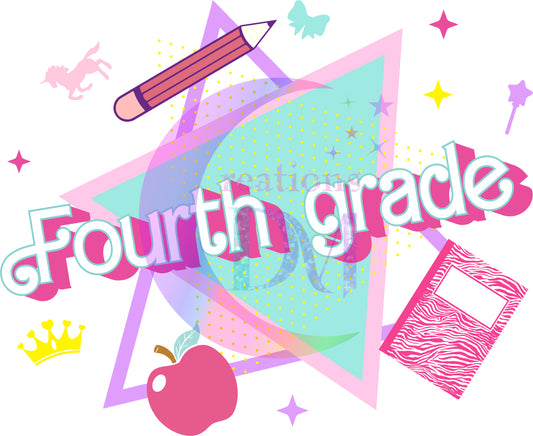 back to school DTF -  fourth grade triangle