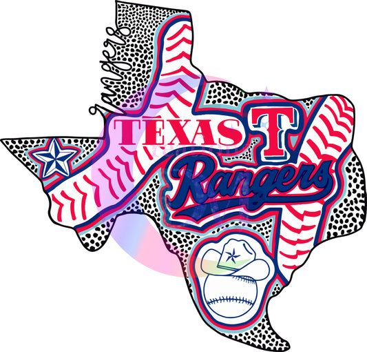 Texas rangers -texas grey outline