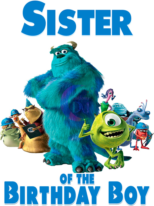 Happy birthday DTF - Monster INC sister of the birthday boy