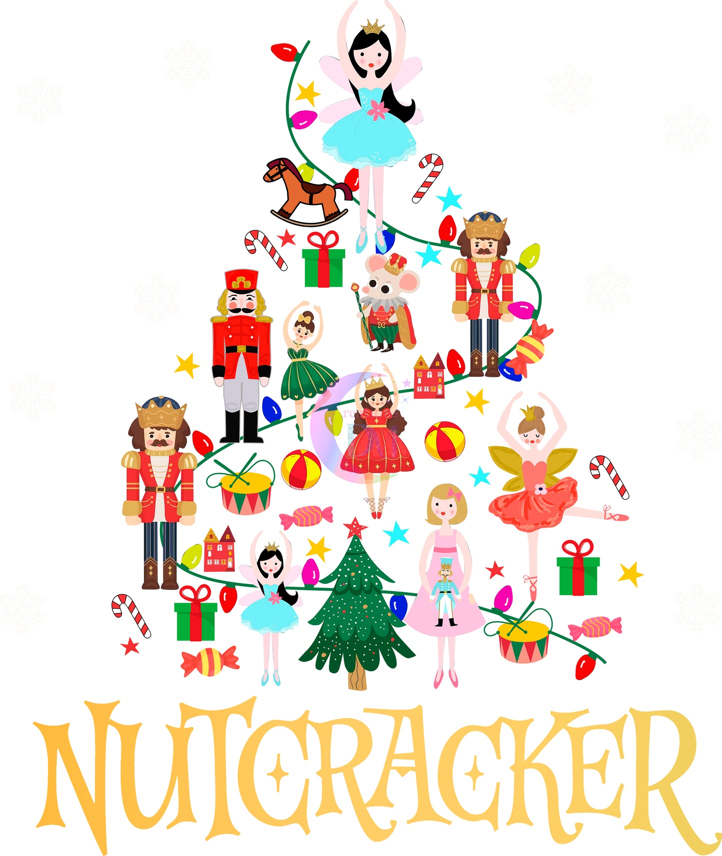 Christmas DTF - nutcracker Christmas tree