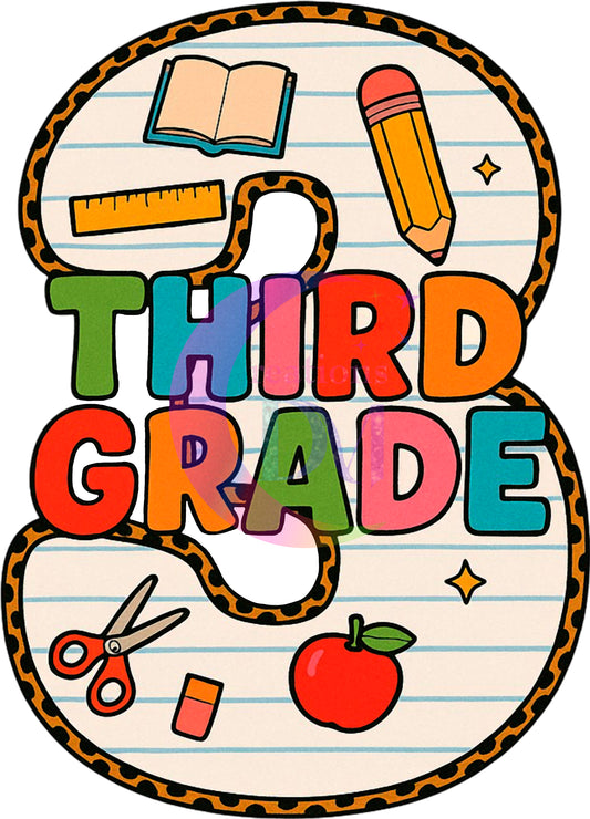 back to school DTF - THIRD GRADE